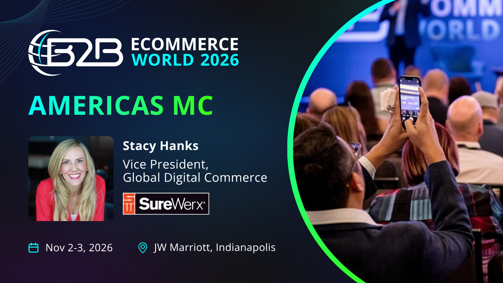 Stacy Hanks joins Jason Greenwood as co-MC of B2B eCommerce World Americas 2026