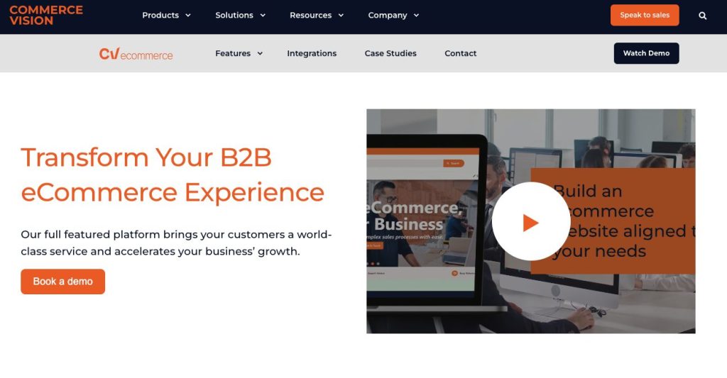 Commerce vision b2b ecommerce software